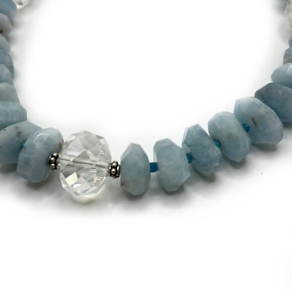 Aquamarine Crystal Collar Necklace - Picture 4 of 4